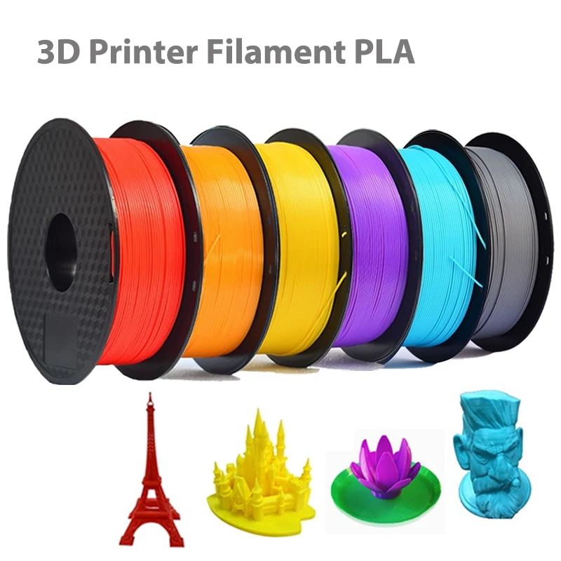 Filamento per stampante 3D da 1,75 mm PLA Viola 250g Verde Rosso Nero Blu Grigio filo Imballaggio sottovuoto per stampa 3D Fliament Supplies