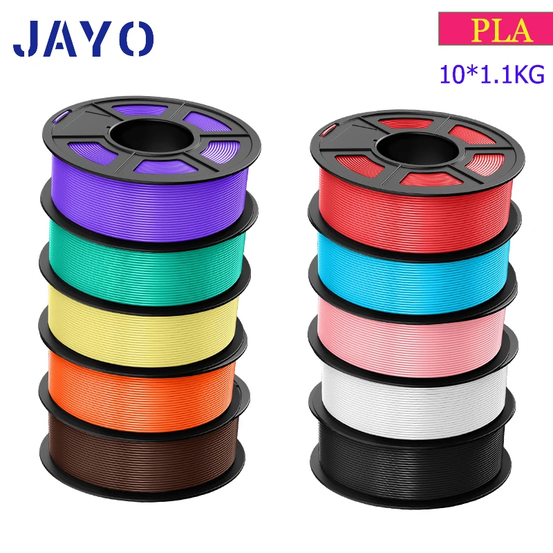 JAYO PLA Filamento 1.75mm Stampa 3D pla 8 Rotoli/10 Rotoli Rugosità ordinamente ferita Materiali filamento stampante 3D per stampante 3D FAI DA TE