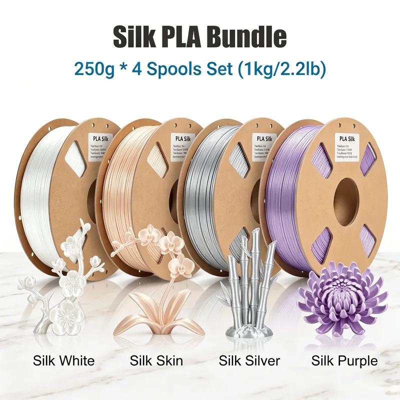 Silk PLA 1.75mm 200g Bianco