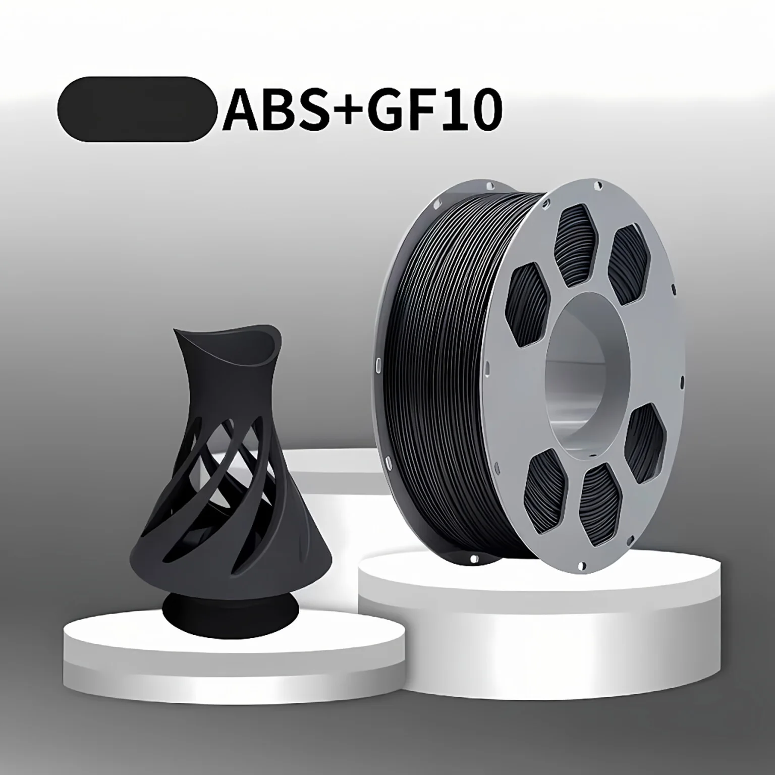 Filamento per Stampante 3D ABS GF10 1,75mm Rinforzato con Fibra di Vetro Alta Resistenza Resistente al Calore Basso Odore Bobina da 1KG