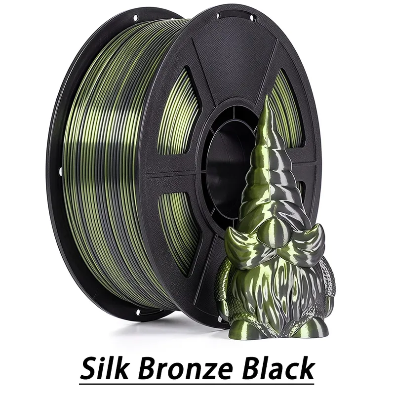 Filamento per Stampante 3D PLA Seta Bronzo Nero Bicolore 250g 500g 1Kg 1.75mm Materiali per Stampa 3D 2 Colori