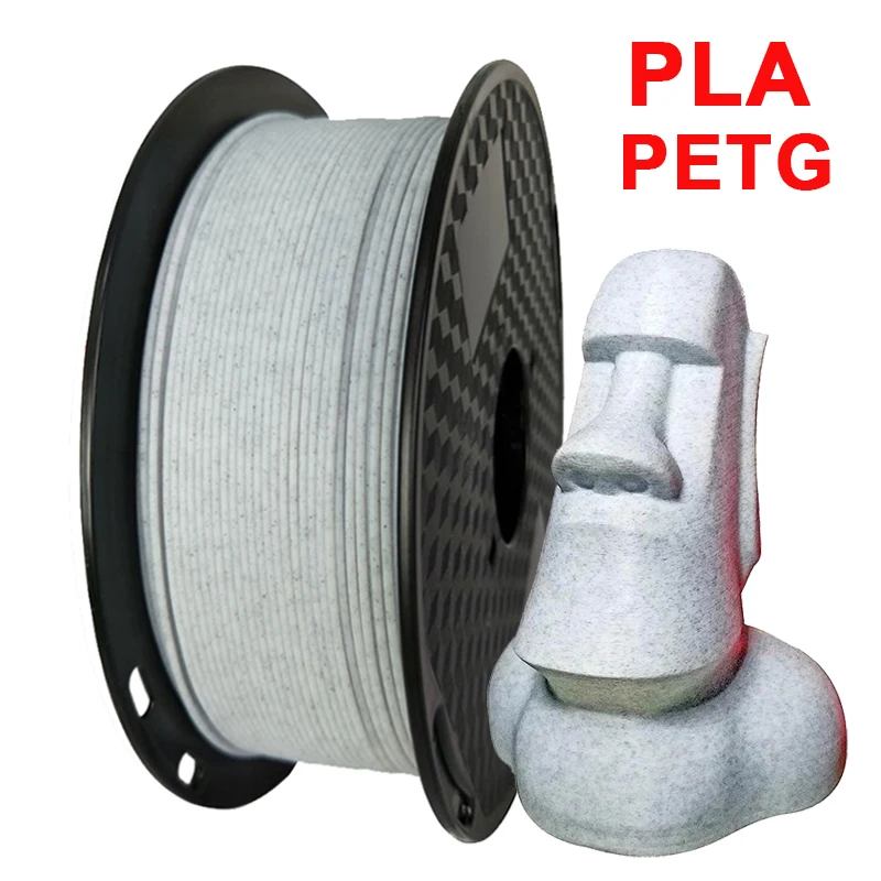 Filamento di marmo PETG /PLA Filamento per stampante 3D da 1,75 mm Pietra come materiale 1 kg/500 g/250 g Stampa 3D Marmo PETG /PLA
