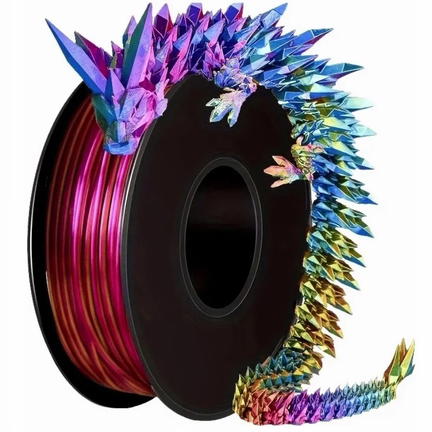 Filamento tricolore Seta PLA 1,75 mm 1 kg 500 g 200 g Filamento PLA Rosso Verde Blu Materiale stampante 3D FDM Triplo multicolore Nuovo