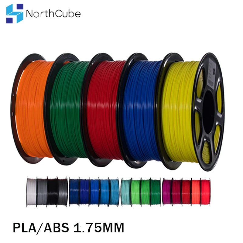 Filamento stampante 3D NorthCube PLA/ABS/PETG 1,75MM 343M/10M10Colors 1KG Materiale plastico per stampa 3D per stampante 3D e penna 3D