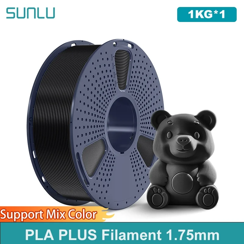 SUNLU 1KG PLA PLUS/Filamento trasparente Bobina da 1,75 mm 1000 g (2,2 libbre) Filamento ordinato ad alta tenacità adatto alla maggior parte delle stampanti FDM