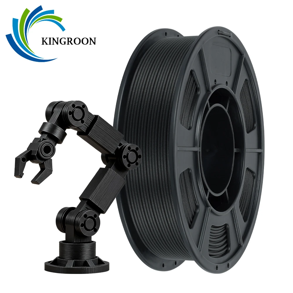 KINGROON Filamento di nylon PLA PETG in fibra di carbonio 1,75 mm 0,3 kg (NON 1 kg), PLA-CF PETG-CF PA-CF ad alta resistenza per stampante 3D, 300 g