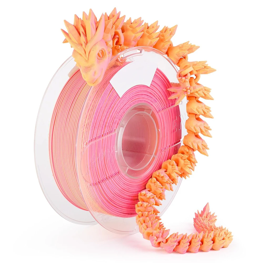 Filamento PLA per stampante 3D bicolore effetto seta oro 250g 500g 1Kg, 1.75mm, polvere d'oro bicolore per materiale di stampa 3D