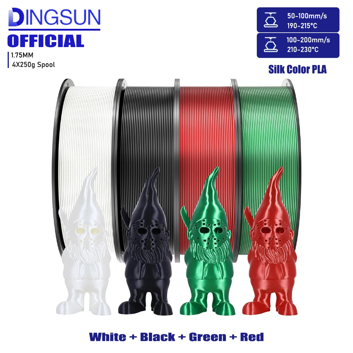 Filamento Silk Pla Plus Superficie di seta lucida Pla+ Filamento per stampante 3D 1,75 mm ±0,02 mm, filamento per stampa 3D lucido