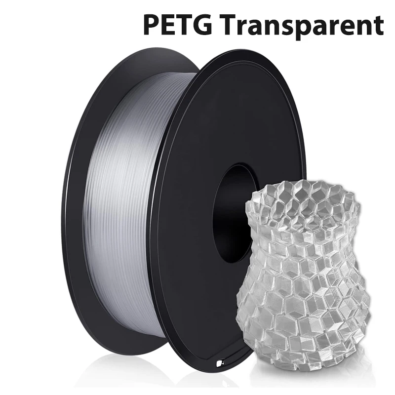 Filamento per stampante 3D PETG Materiali PETG trasparenti Materiali di consumo 1,75 mm per stampante 3D in materiale trasparente PETG 250G/500G/1 kg
