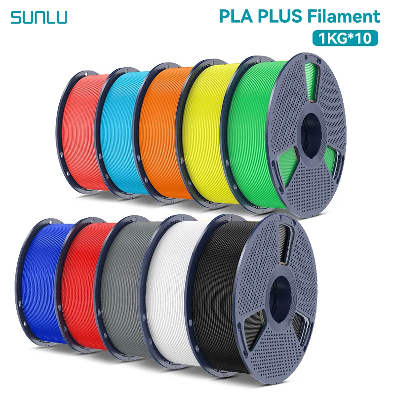 SUNLU Pla Plus Filamento 3D 1,75 mm Filamenti in plastica multicolore ad alta tenacità PLA + per la maggior parte delle stampanti 3D FDM 10 kg