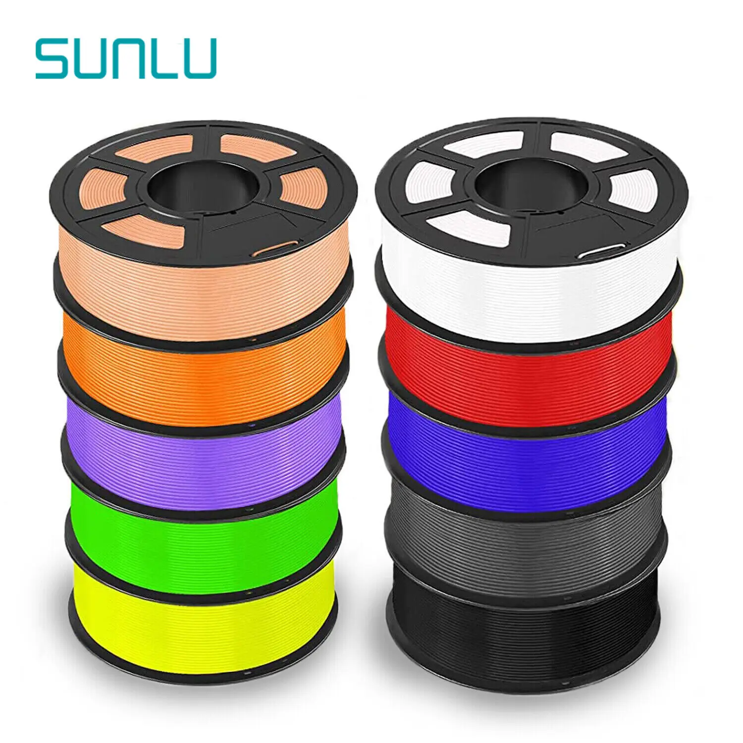 SUNLU Filamento 3D PLA/PLA META/PETG/ABS/TPU/PLA MATTE/PLA PLUS 1.75mm 10 Rotoli 1KG/0.5KG Filamento stampante 3D per stampante 3D