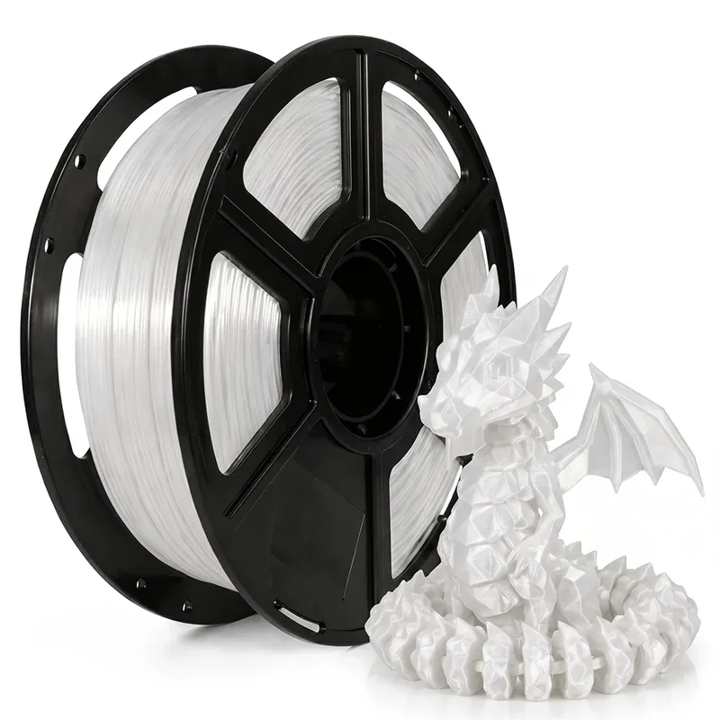 Filamento per Stampante 3D in PLA+ Effetto Seta 1.75mm, Finitura Lucida Brillante, Precisione Dimensionale +/- 0.02mm, Bobina da 250g (0.55 libbre)