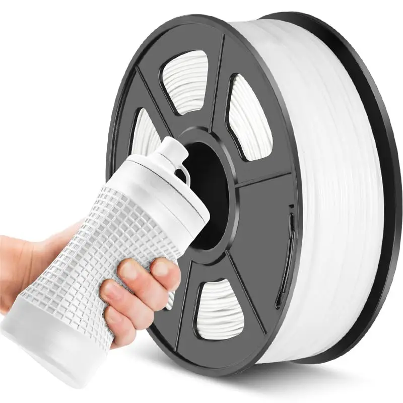 Filamento TPU 1.75mm Bianco 250G, Filamento Flessibile per Stampante 3D con Durezza Shore 95A, Forte Elasticità, Resistenza all'Abrasione