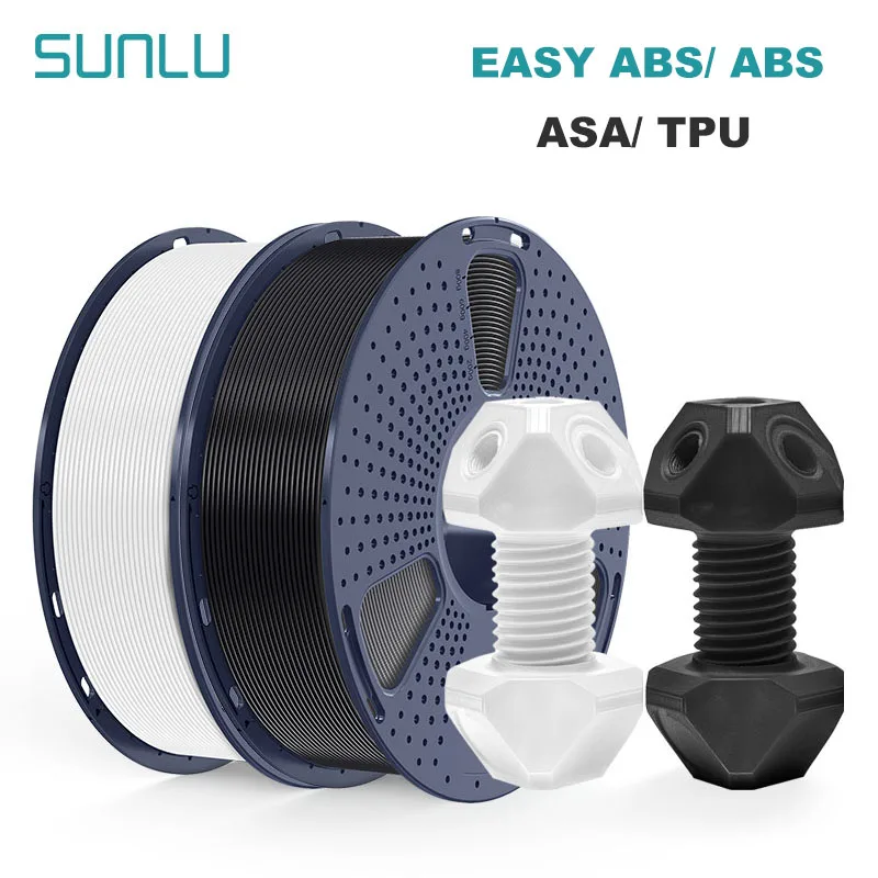 Filamento 3D SUNLU ABS/TPU/ABS EASY/ASA 1,75 mm 2 rotoli 1 kg (TPU 0,5 kg/rotolo) Filamento stampante 3D per stampante 3D