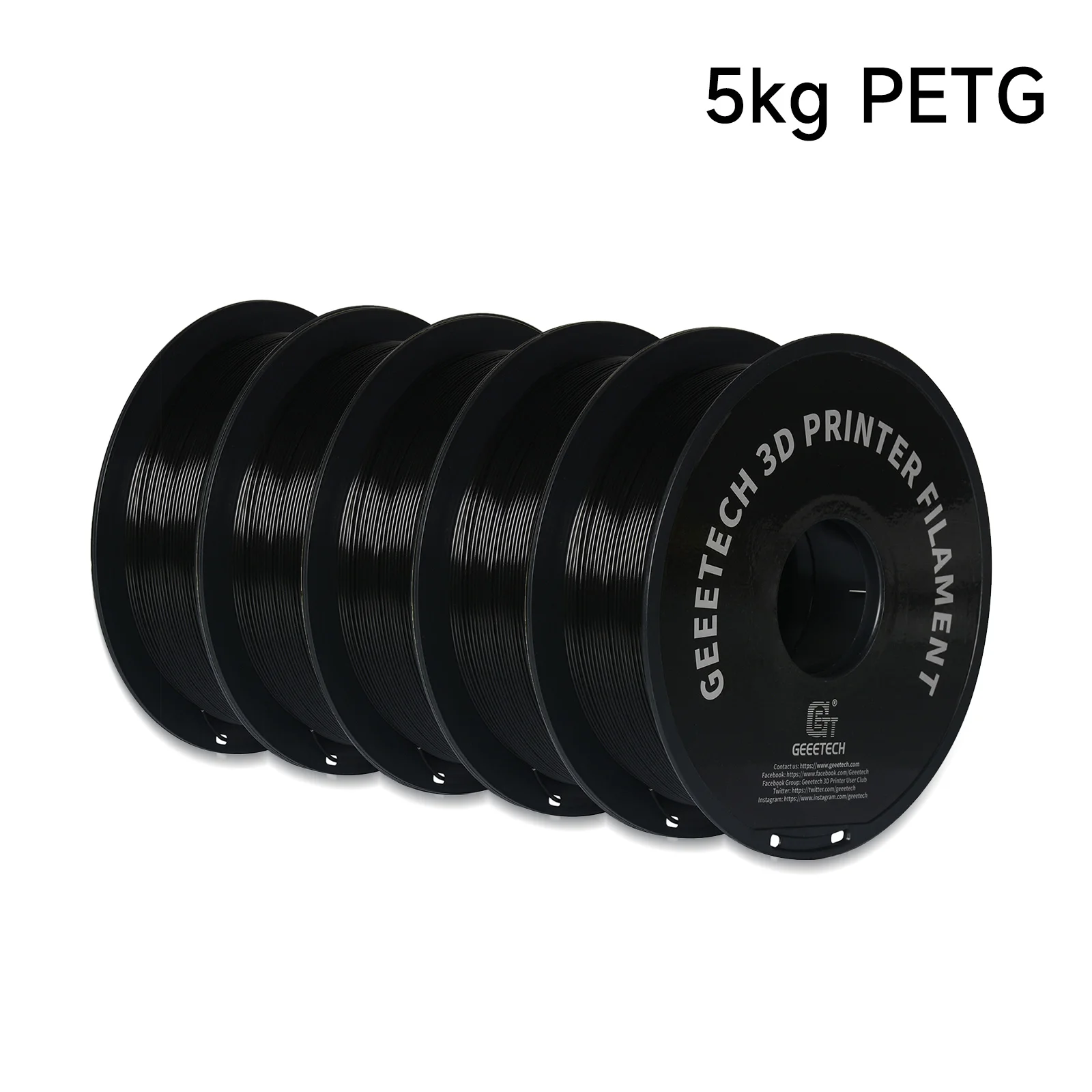 Geeetech 5 kg PETG 1,75 mm Filamento Filo di stampa 3D Imballaggio sottovuoto Magazzini locali Plastica colorata per la maggior parte delle stampanti 3D FDM