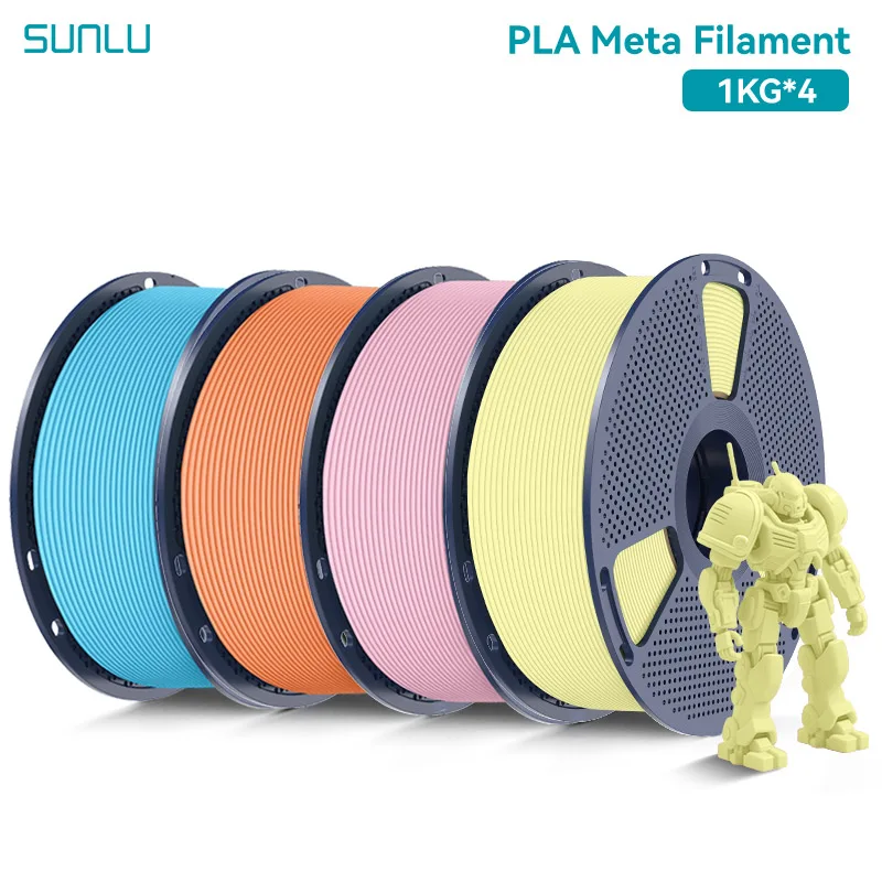 SUNLU PLA Meta Filamento per stampante 3D 4KG 1KG/Rotolo Toleranze 175MM +/- 0,02MM Filamento Spedizione veloce 2-7 giorni