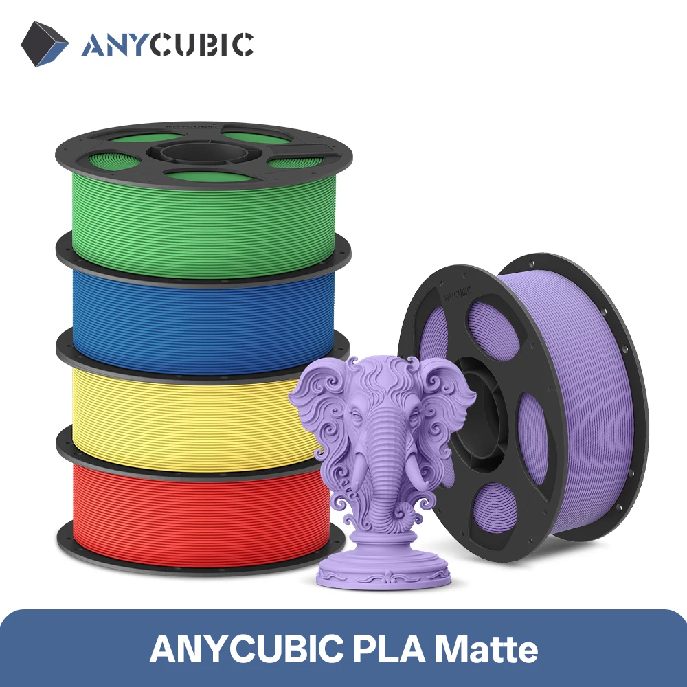 ANYCUBIC Matte PLA Filamento per stampante 3D 1.75mm 1 kg/rotolo PLA Matte Filament Materiale di stampa 3D per la stampa di modelli giocattolo