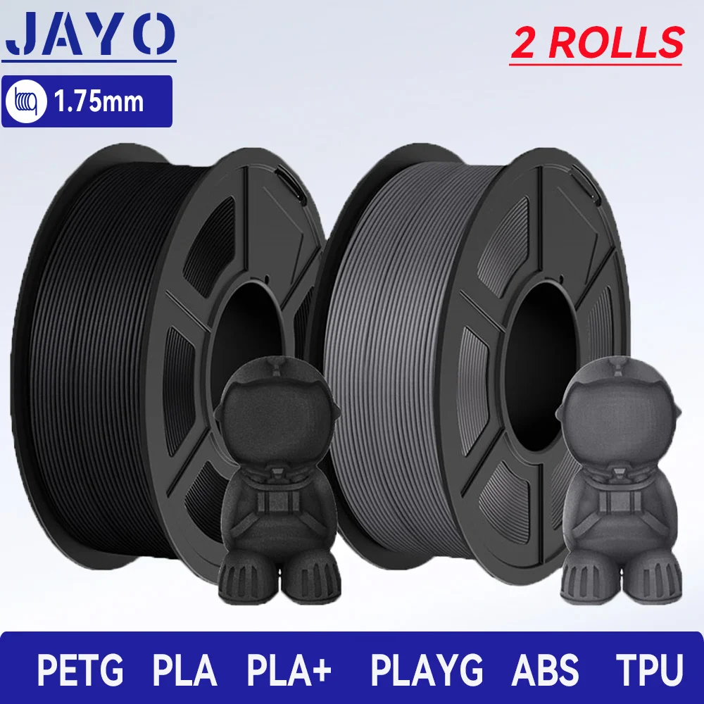 Filamento stampante 3D JAYO PLA/PETG/PLA+ /PLA META/SILK/ASB/TPU 1,75 mm 2 rotoli 1,1 kg/0,65 kg Filamento stampante 3D per stampante 3D