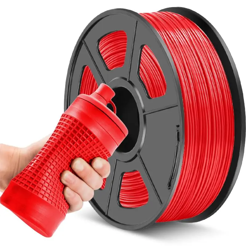 Filamento TPU 1.75mm rosso 250G, filamento flessibile per stampante 3D con durezza Shore 95A, elevata elasticità, resistenza all'abrasione