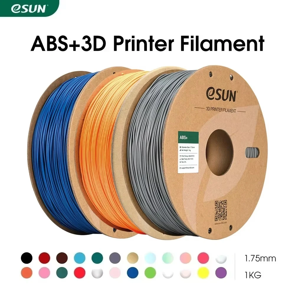 eSUN Filamento per stampante 3D 1,75 mm 1 kg ABS + filamento per stampa in plastica 3D Bobina da 2,2 libbre Materiale per stampa 3D per stampante 3D