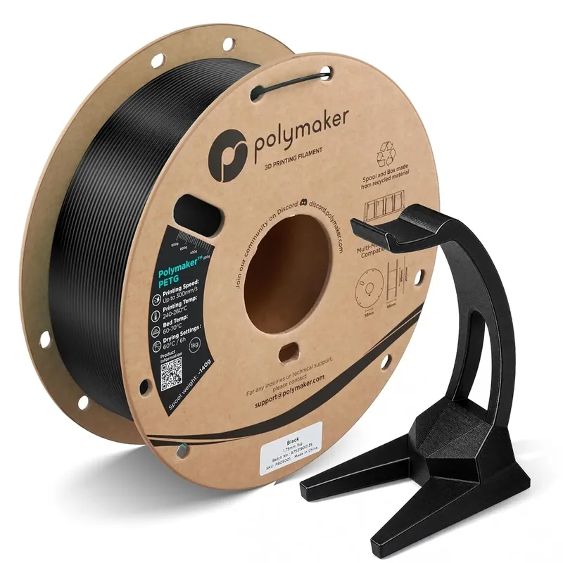 Filamento PETG per Stampante 3D Polymaker 1.75mm 1kg, PETG ad Alta Velocità fino a 300mm/s, Nuova Formula ad Alta Resistenza, Eccellente Qualità Strato-A