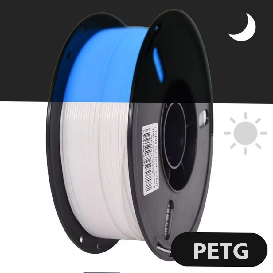 250g 500g 1Kg PETG Trasparente Night Glow Blu Stampante 3D Filamento Materiali di consumo Stampante Materiali di stampa 3D 1.75mm
