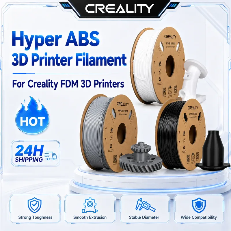 Filamento Creality Hyper Abs da 1,75 mm ad alta velocità compatibile con stampa aperta, bobina da 1 kg, adattabile universalmente per la maggior parte delle stampanti 3D