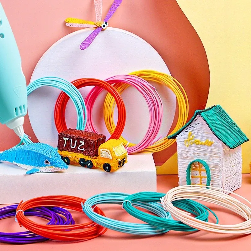 Filamento PLA 1,75mm per Penna 3D, 5m/Rotolo, 10/20 Colori, Materiali di Consumo per Disegno 3D, Accessori per Penna 3D, Filo per Stampa PLA