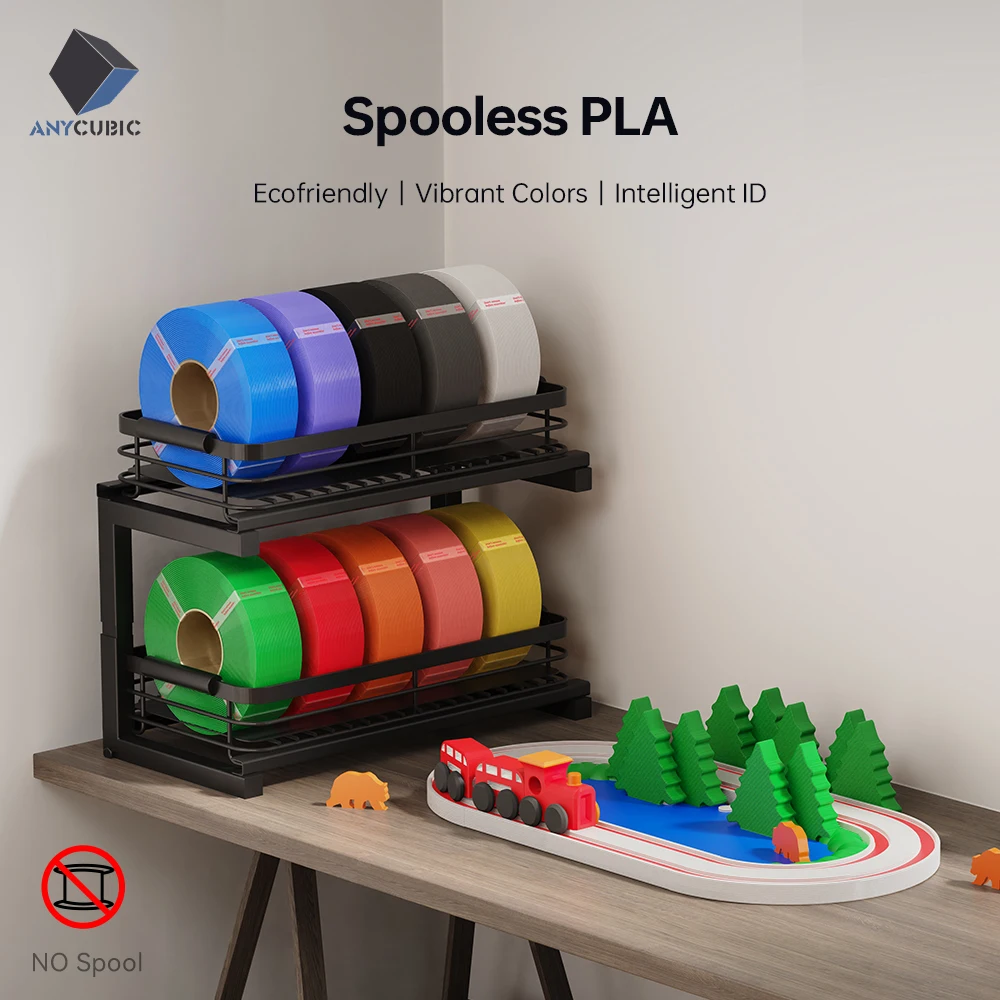 ANYCUBIC 10KG Ricarica Filamento PLA Stampante 3D 1.75mm Spoolless Materiale Filamento di Gomma di Plastica Per Stampante 3D FDM per Kobra 3 S1C