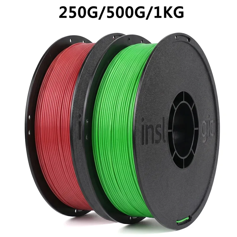 Filamento PETG Rosso e Verde per Stampante 3D, 250gx2, Materiali di Consumo 1.75mm, Materiale PETG per Stampante 3D 250G/500G/1kg