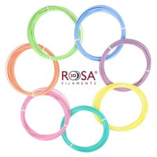 Filamento PLA ROSA 3D 1.75mm Set Di 7 Colori Pastello 30g Ognuno (10m)