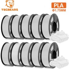 TECBEARS 10KG Bianco PLA Filamento per stampante 3D Filamento PLA 1,75mm