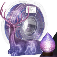 PETG Filamento 1.75Mm 1Kg, Glitterato Trasparente Blu Viola PETG Filamenti per S
