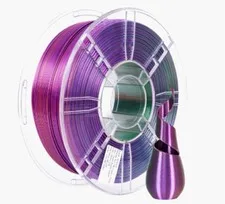 Filamento PLA 1.75mm 1kg – Tricolore Viola/Verde/Ambra – Alta Qualità per Sta...