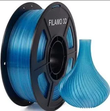 FILAMENTO PLA TRASLUCIDO 1KG 1,75MM COLORI,BLU,VERDE,GIALLO STAMPA 3D, FILAMO 3D
