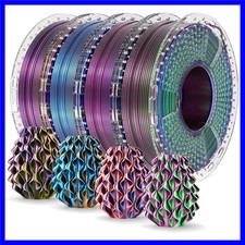 SUNLU Filamento di Seta PLA+ 1,75mm Multicolore, PLA Lucido Setoso Plus Stampante 3D...