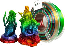 Filamento per Stampante 3D PETG Da 1,75 Mm, Multicolore E Trasparente, 1 Kg, Pre