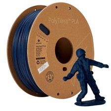 Filamento PLA opaco 1,75 mm 1 kg blu esercito polimaker stampa stampante PolyTerra