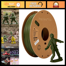 Filamento PLA opaco 1,75 mm 1 kg per stampa 3D - verde scuro esercito, ecologico Ma