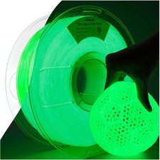 Filamento flessibile per stampante 3D 95A TPU, 1 kg verde brillante per creazioni notturne