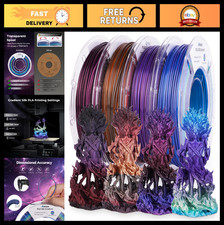 Gradient Silk PLA Filament Bundle for 3D Printing - 1.75mm Shiny 200g x 4 Spools