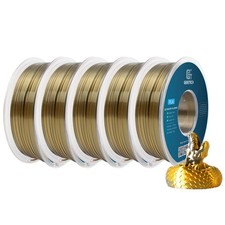 5 kg filamento stampante 3D GEEETECH 1,75 mm PLA 1 kg/rotolo seta oro e argento 2 colori misti