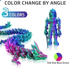 Filamento Stampante 3D, Filamento PLA Tricolore 1,75mm Filamento Arcobaleno Seta Verde...