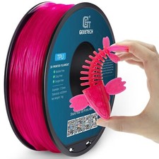 Geeetech Filamento Stampante 3D TPU Trasparente Rosa 1.75 Alta Elasticità TPU 1KG