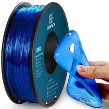 GEEETECH Filamento TPU 1,75 mm / 0,02 mm per stampante 3D 1 kg 1 spool Blu