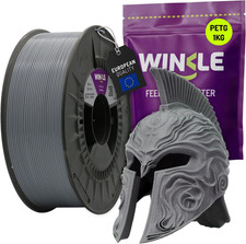 WINKLE Filamento PETG 2.85Mm Grigio Cenere, Bobina Da 1Kg, Filamento per Stampan