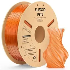 ELEGOO Filamento PETG 1,75mm Traslucido Arancione 1KG Filamento Trasparente per