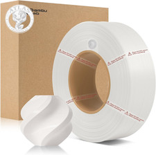 Bamboo Lab PLA Basic Filamento Ricarica Giada Bianco 10100 1,75Mm, Stampante 3D Filamen