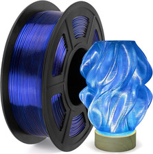Filamento 1.75Mm 1Kg, Trasparente Blu PETG Filamenti per Stampa 3D, Alta Velocit