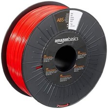 Amazon Basics   Filamento per stampanti 3D, in ABS, 1,75 mm, rosso, 1 kg per bob
